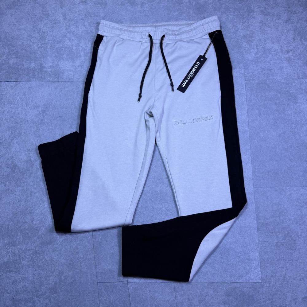 Karl Lagerfeld Paris Sweatpants Mens M Jogger Tapered Colorblock NEW $179